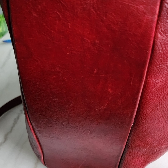 Floto Red Leather Bag - Picture 2 of 12